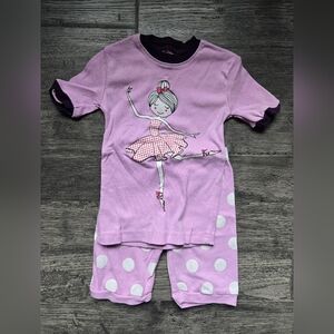 Pink Pajama Set with Ballerina Design